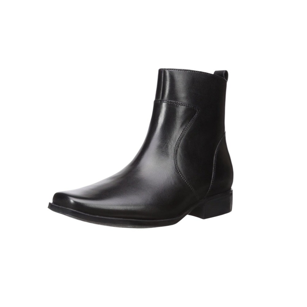 Rockport Toloni Black Leather Ankle Boots Size 11.5